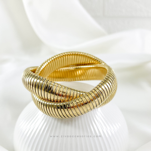 Brazalete Calipso Doble Dorado