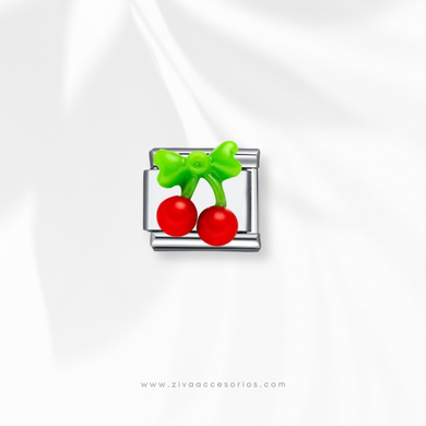 Charm Dije Cerezas 3D Para Pulsera Italiana