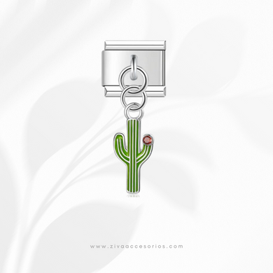 Charm Dije Cactus Colgante Para Pulsera Italiana