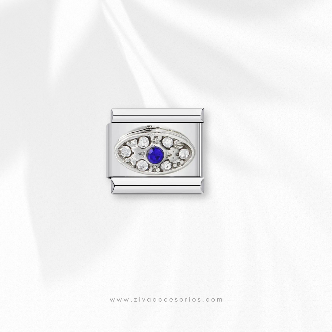 Charm Dije Ojo Turco Zirconias Para Pulsera Italiana
