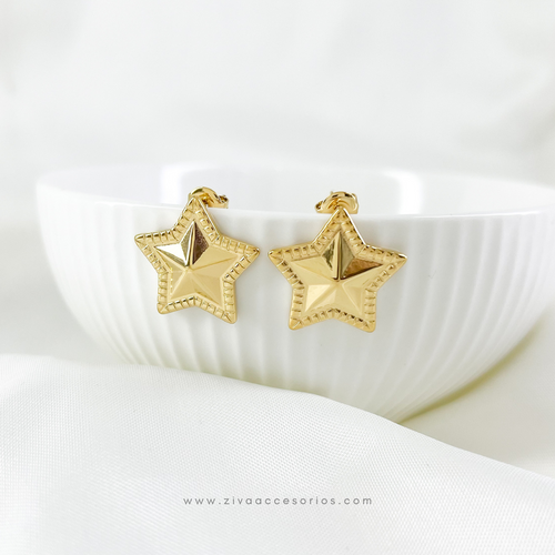 Aretes Estrella Dorado