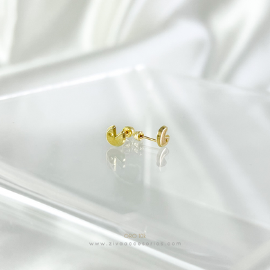 Aretes Broquel Pac M Oro 10k