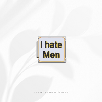 Charm Dije I Hate Man Para Pulsera Italiana