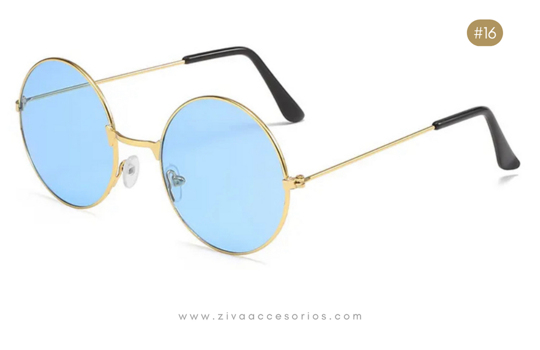 Lentes redondos oscuros shop