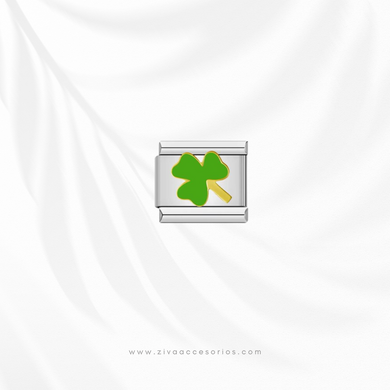 Charm Dije Trebol Para Pulsera Italiana