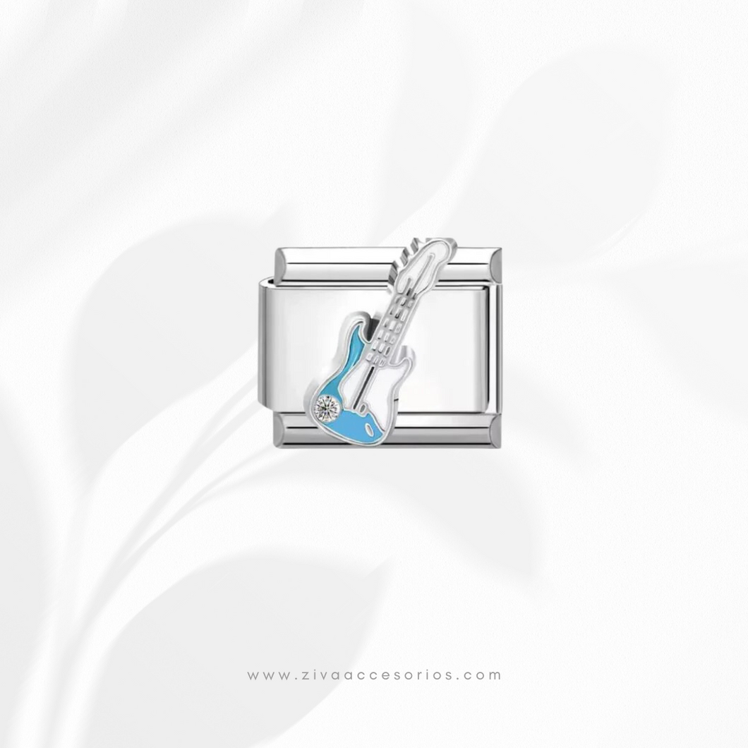 Charm Dije Guitarra Para Pulsera Italiana
