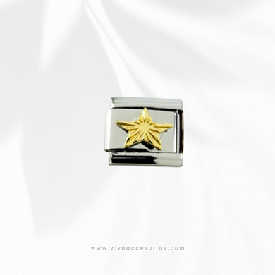 Charm Dije Estrella Dorada Para Pulsera Italiana