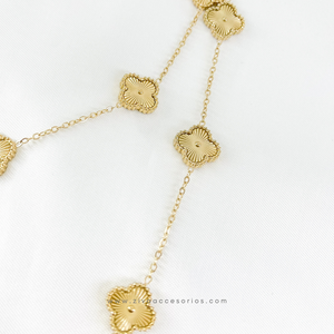 Collar Flores Valery Dorado