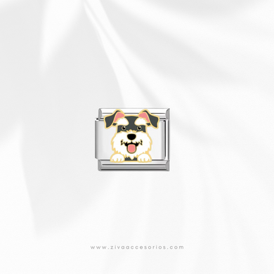 Charm Dije Perrito Schnauzer Para Pulsera Italiana