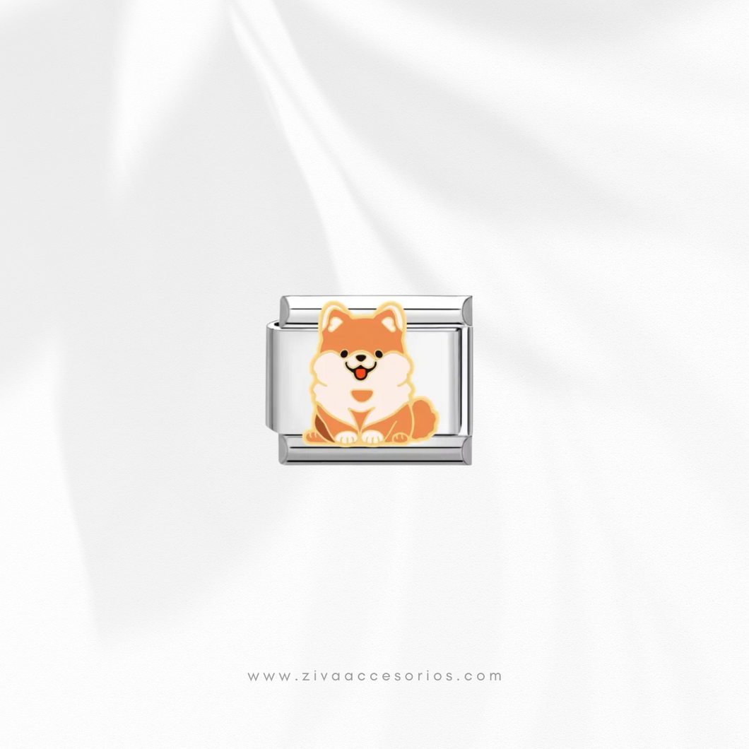 Charm Dije Perrito Pomerania Para Pulsera Italiana