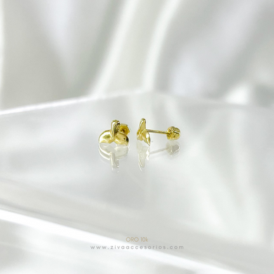 Aretes Broquel Cola Sirena Oro 10k