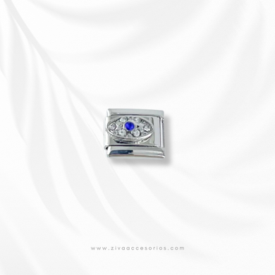 Dije Charm Ojo Turco Zirconias Pulsera Italy