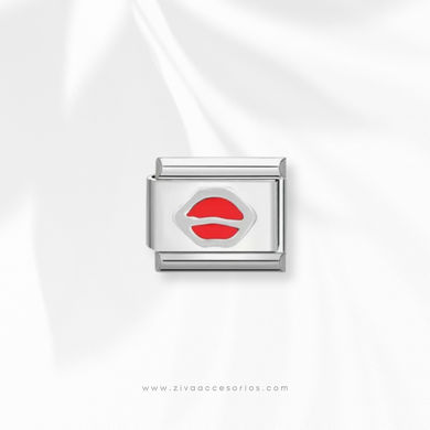 Charm Dije Labios Rojos Para Pulsera Italiana