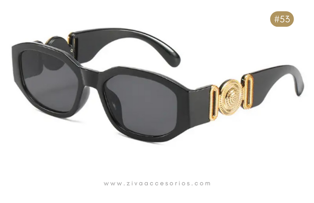 Lentes de Sol Rectangulares Biggy Negro #53 – ZIVA Accesorios