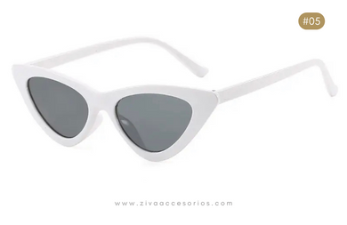 Lentes de Sol Eye Cat Triangulares Blancos #05