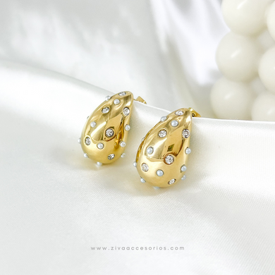 Aretes Cristel Dorado