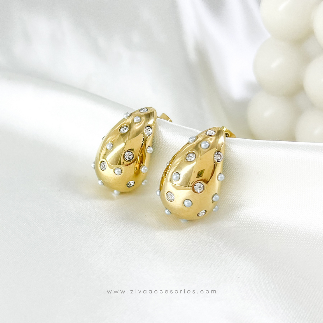 Aretes Cristel Dorado