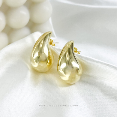 Aretes Gota G Dorado