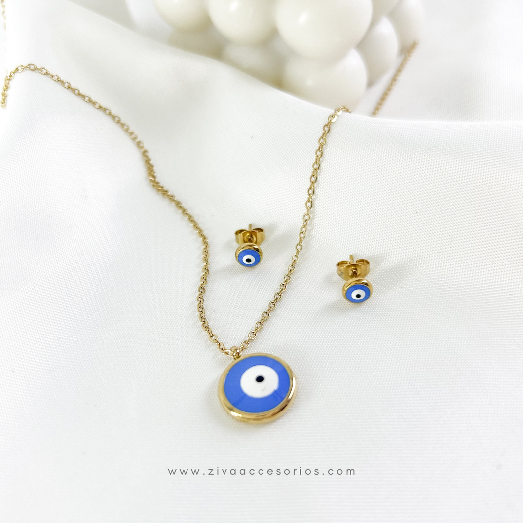 Conjunto Ojo Turco Azul