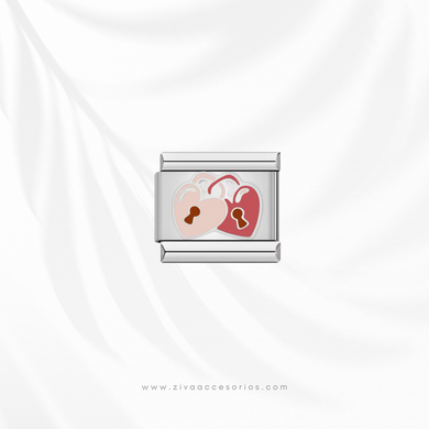Charm Dije Candados de Corazon Para Pulsera Italiana