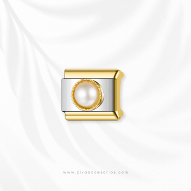 Charm Dije Perla Para Pulsera Italiana